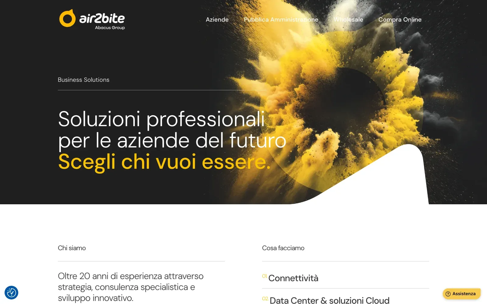 Screenshot of the Air2Bite website