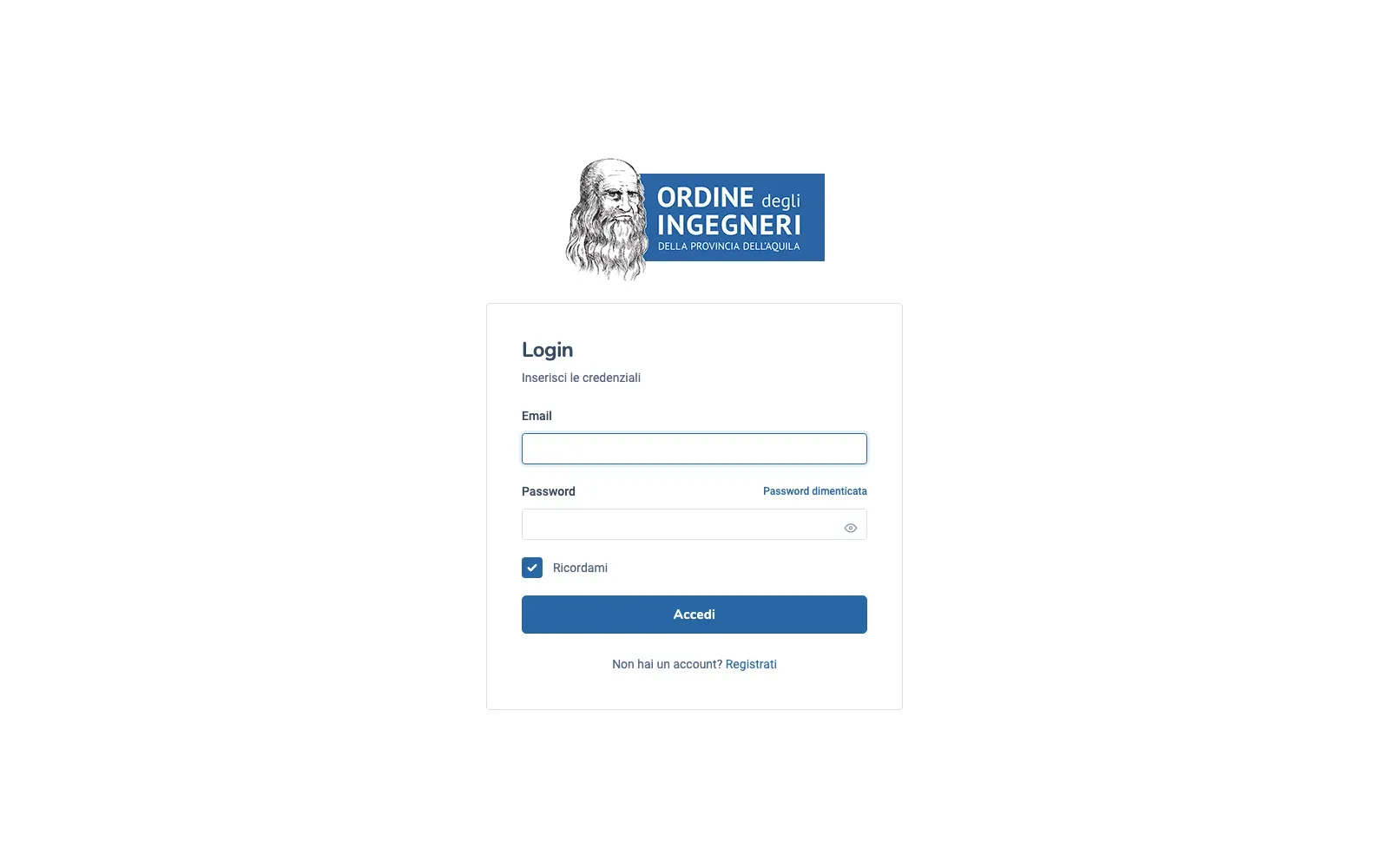 Screenshot of the Piattaforma Parcelle website